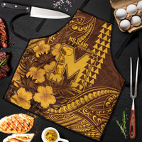 Hawaii Mililani High School Apron Tribal Tattoo With Hibiscus Flowers
