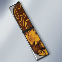 Hawaii Mililani High School Auto Sun Shade Tribal Tattoo With Hibiscus Flowers