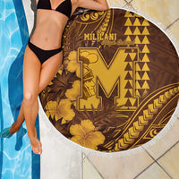 Hawaii Mililani High School Beach Blanket Tribal Tattoo With Hibiscus Flowers