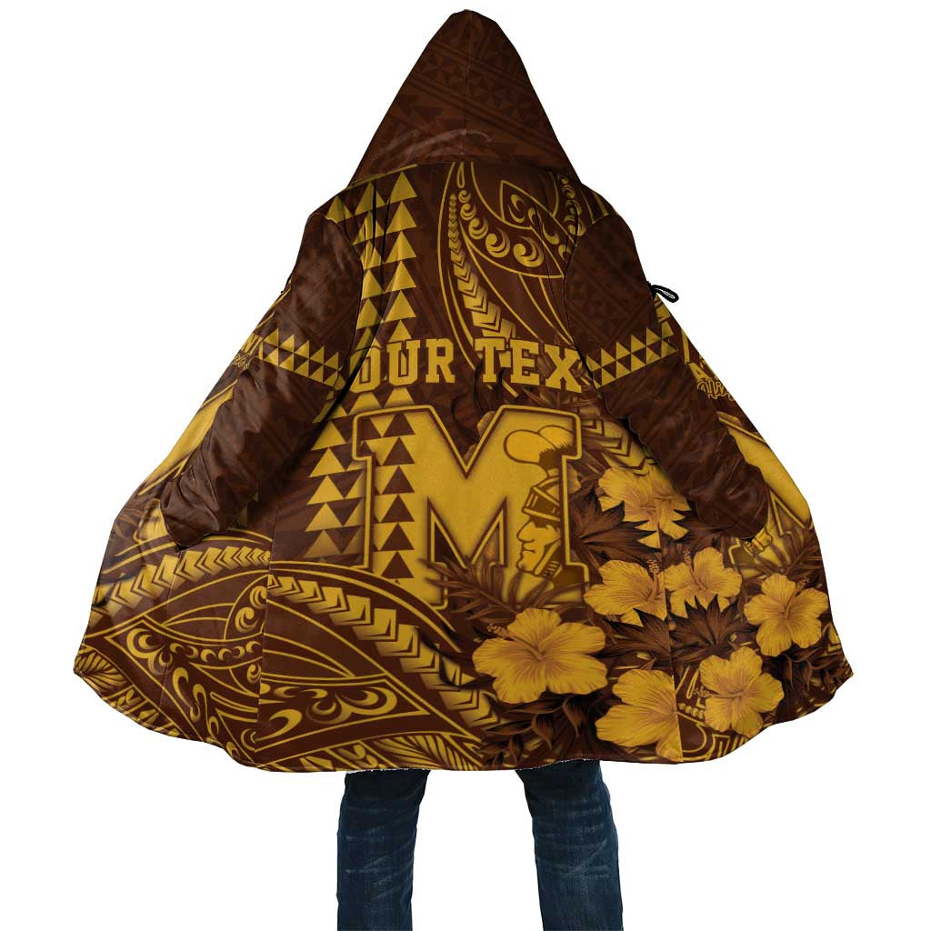 Personalised Hawaii Mililani High School Cloak Tribal Tattoo With Hibiscus Flowers