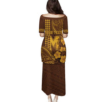 Personalised Hawaii Mililani High School Family Matching Puletasi and Hawaiian Shirt Tribal Tattoo With Hibiscus Flowers LT05 - Polynesian Pride