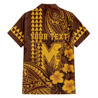 Personalised Hawaii Mililani High School Family Matching Summer Maxi Dress and Hawaiian Shirt Tribal Tattoo With Hibiscus Flowers LT05 - Polynesian Pride