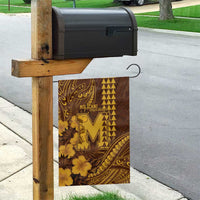 Hawaii Mililani High School Garden Flag Tribal Tattoo With Hibiscus Flowers