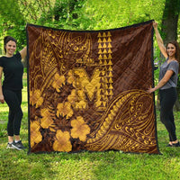 Hawaii Mililani High School Quilt Tribal Tattoo With Hibiscus Flowers
