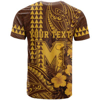 Personalised Hawaii Mililani High School T Shirt Tribal Tattoo With Hibiscus Flowers