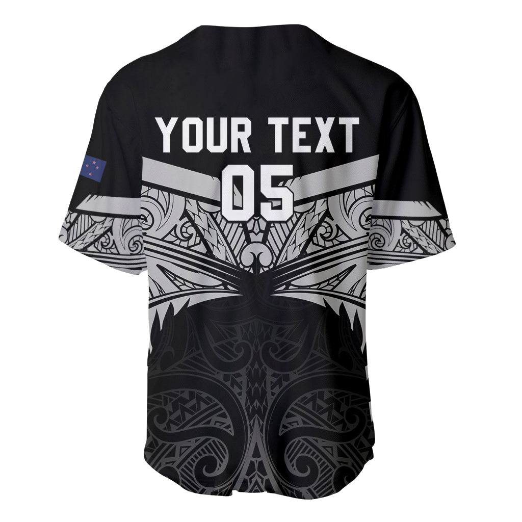 Custom New Zealand Cricket Baseball Jersey Go Champions World Cup 2024 With Maori Pattern