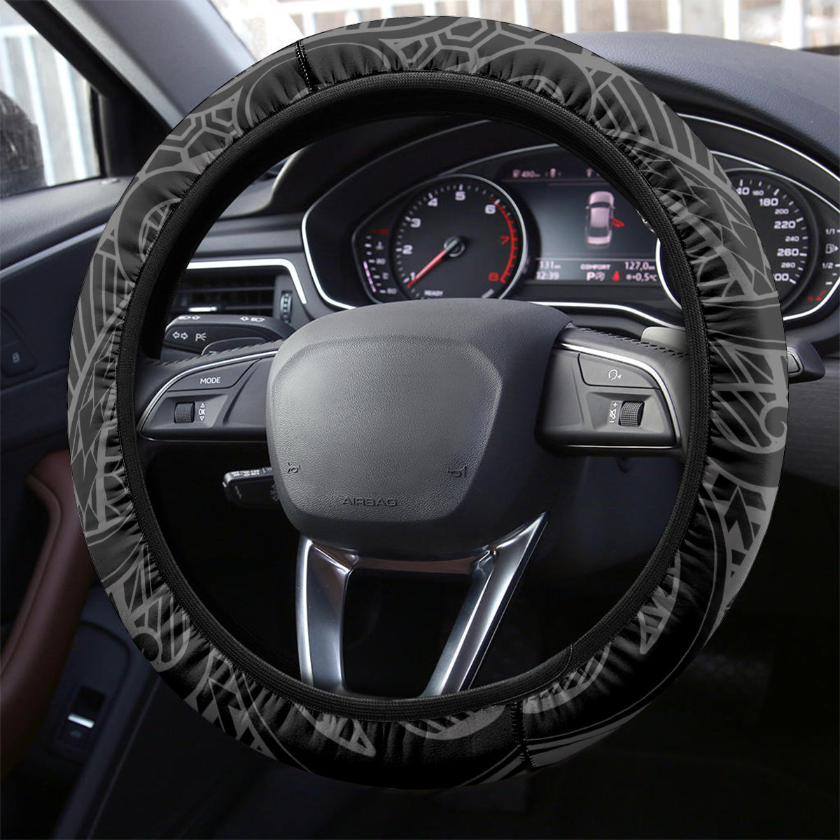 Custom New Zealand Cricket Steering Wheel Cover Go Champions World Cup 2024 With Maori Pattern