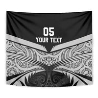 Custom New Zealand Cricket Tapestry Go Champions World Cup 2024 With Maori Pattern