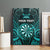 Personalised New Zealand Darts Canvas Wall Art Turquoise Dart Board Maori Pattern