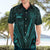 Personalised New Zealand Darts Hawaiian Shirt Turquoise Dart Board Maori Pattern