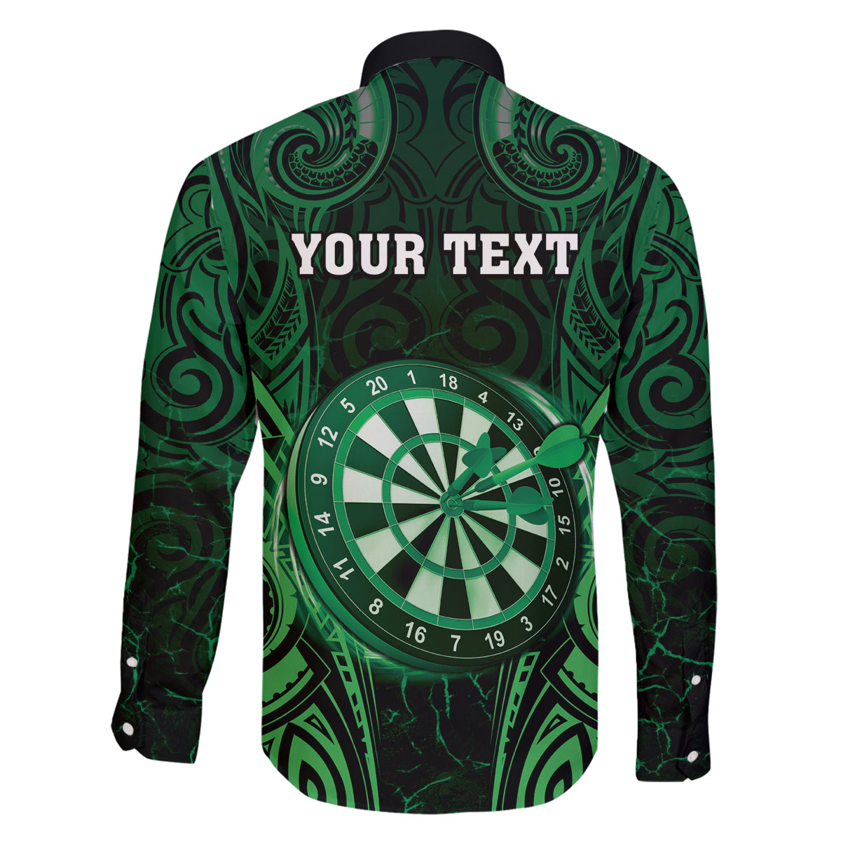 Personalised New Zealand Darts Family Matching Summer Maxi Dress and Hawaiian Shirt Green Dart Board Maori Pattern