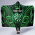 Personalised New Zealand Darts Hooded Blanket Green Dart Board Maori Pattern