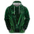 Personalised New Zealand Darts Hoodie Green Dart Board Maori Pattern