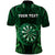 Personalised New Zealand Darts Polo Shirt Green Dart Board Maori Pattern