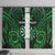 Personalised New Zealand Darts Window Curtain Green Dart Board Maori Pattern