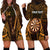 Personalised New Zealand Darts Hoodie Dress Gold Dart Board Maori Pattern