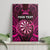 Personalised New Zealand Darts Canvas Wall Art Pink Dart Board Maori Pattern