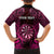 Personalised New Zealand Darts Hawaiian Shirt Pink Dart Board Maori Pattern