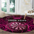 Personalised New Zealand Darts Round Carpet Pink Dart Board Maori Pattern