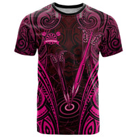 Personalised New Zealand Darts T Shirt Pink Dart Board Maori Pattern