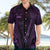 Personalised New Zealand Darts Hawaiian Shirt Purple Dart Board Maori Pattern