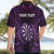 Personalised New Zealand Darts Hawaiian Shirt Purple Dart Board Maori Pattern