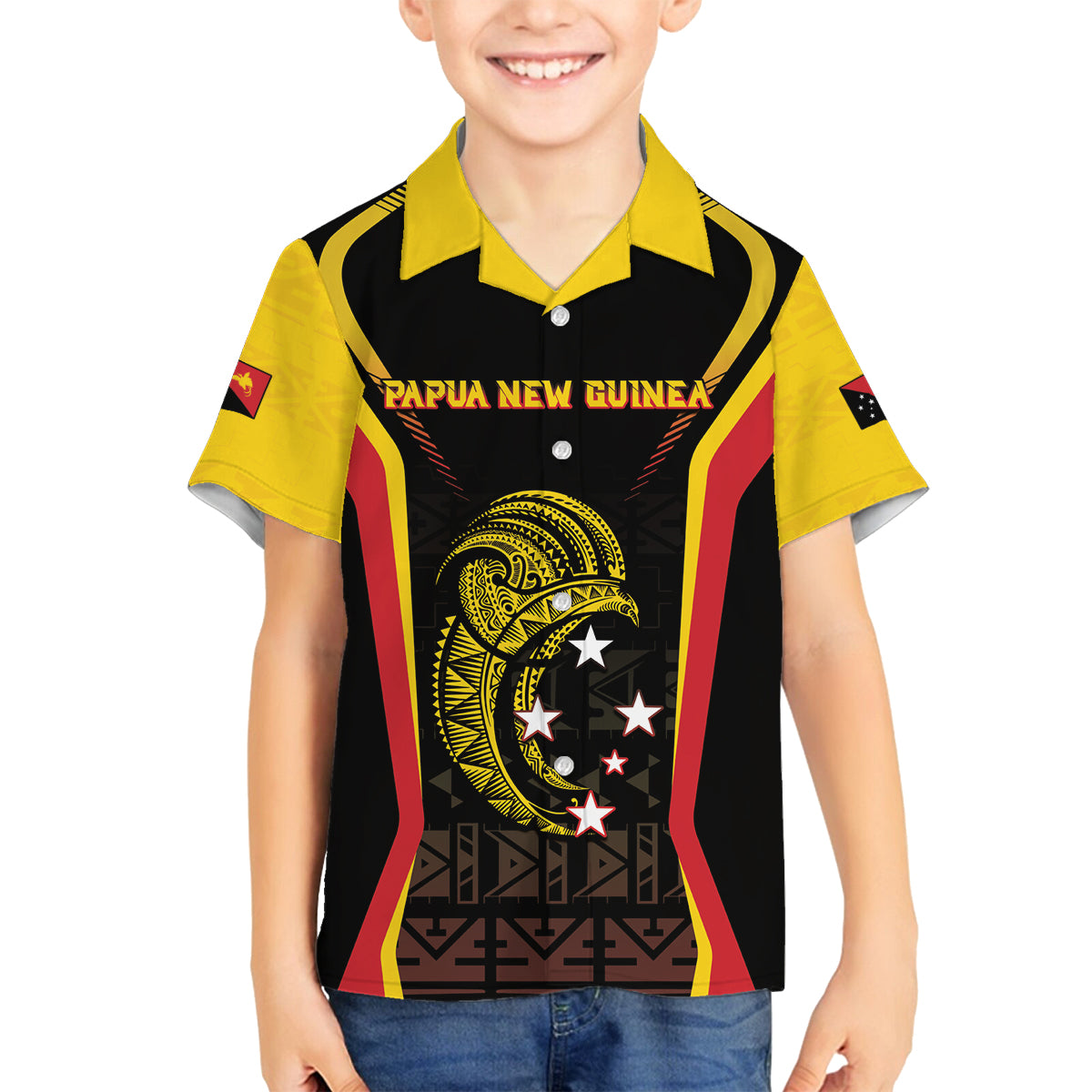 Custom Papua New Guinea Cricket Family Matching Puletasi and Hawaiian Shirt 2024 World Cup
