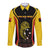 Custom Papua New Guinea Cricket Long Sleeve Button Shirt 2024 World Cup