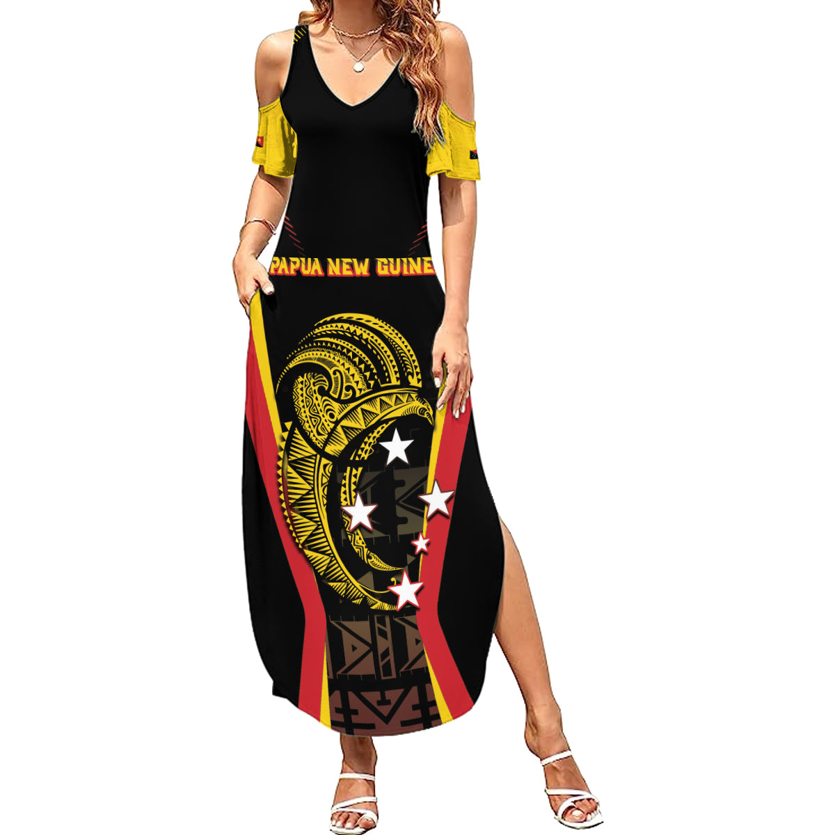 Custom Papua New Guinea Cricket Summer Maxi Dress 2024 World Cup