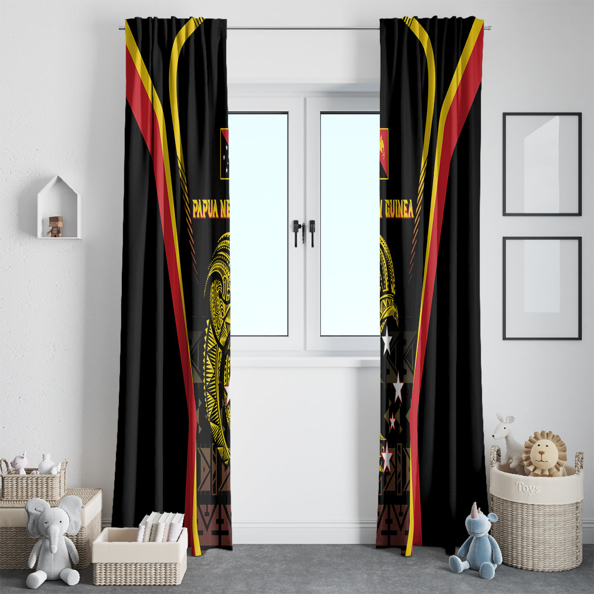 Papua New Guinea Cricket Window Curtain 2024 World Cup