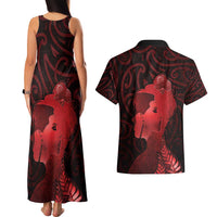 Aotearoa Mana Wahine Couples Matching Tank Maxi Dress and Hawaiian Shirt The Spiritual Power Of Women LT05 - Polynesian Pride