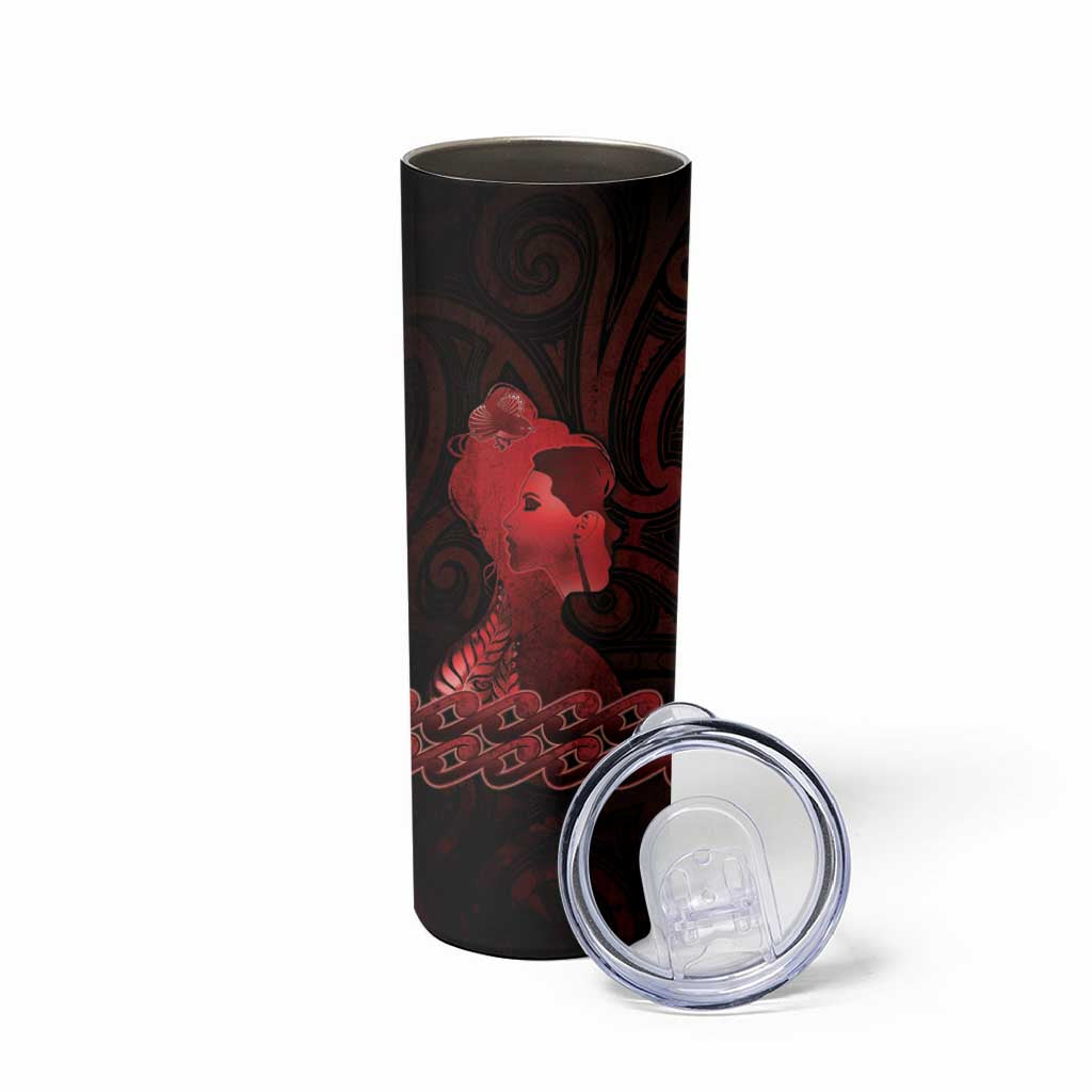Aotearoa Mana Wahine Skinny Tumbler The Spiritual Power Of Women LT05 - Polynesian Pride