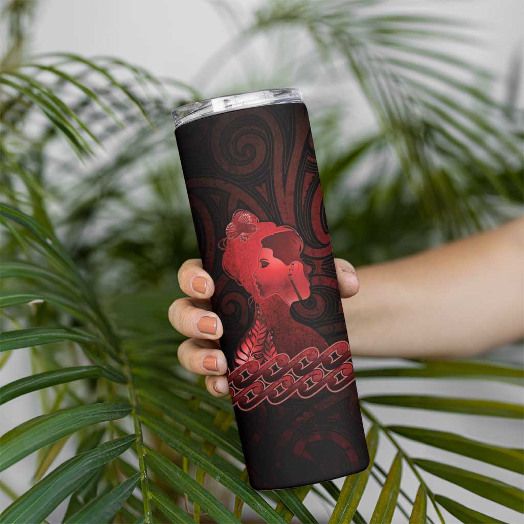 Aotearoa Mana Wahine Skinny Tumbler The Spiritual Power Of Women LT05 - Polynesian Pride