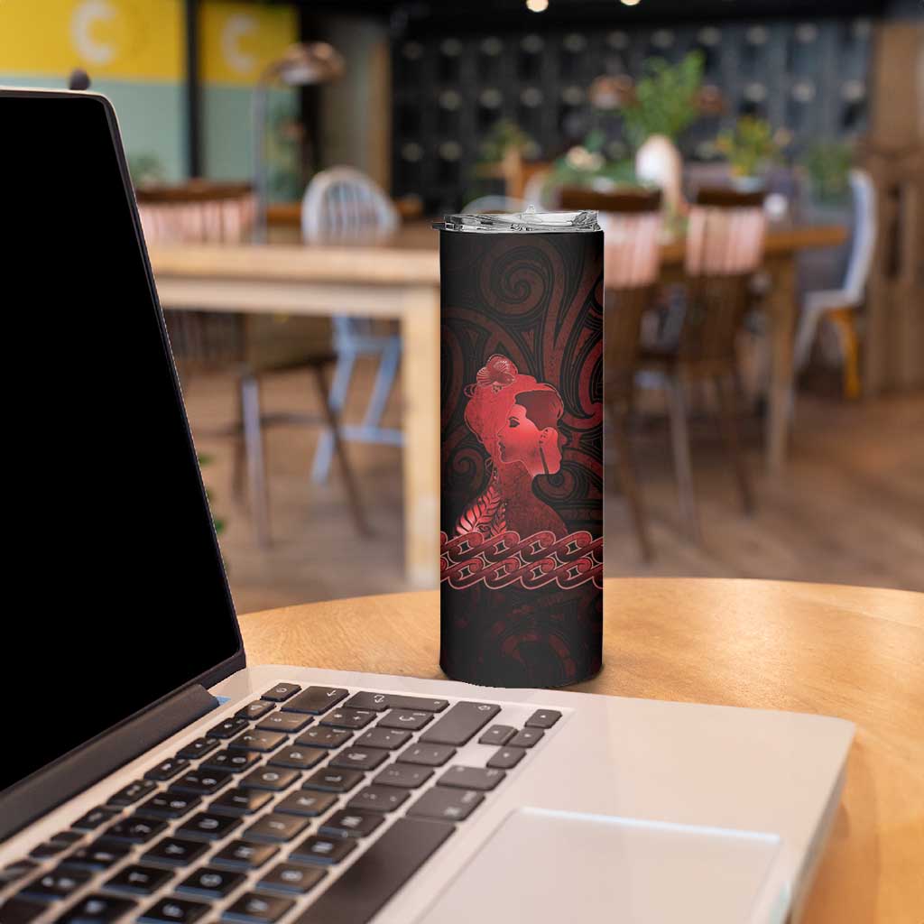Aotearoa Mana Wahine Skinny Tumbler The Spiritual Power Of Women LT05 - Polynesian Pride