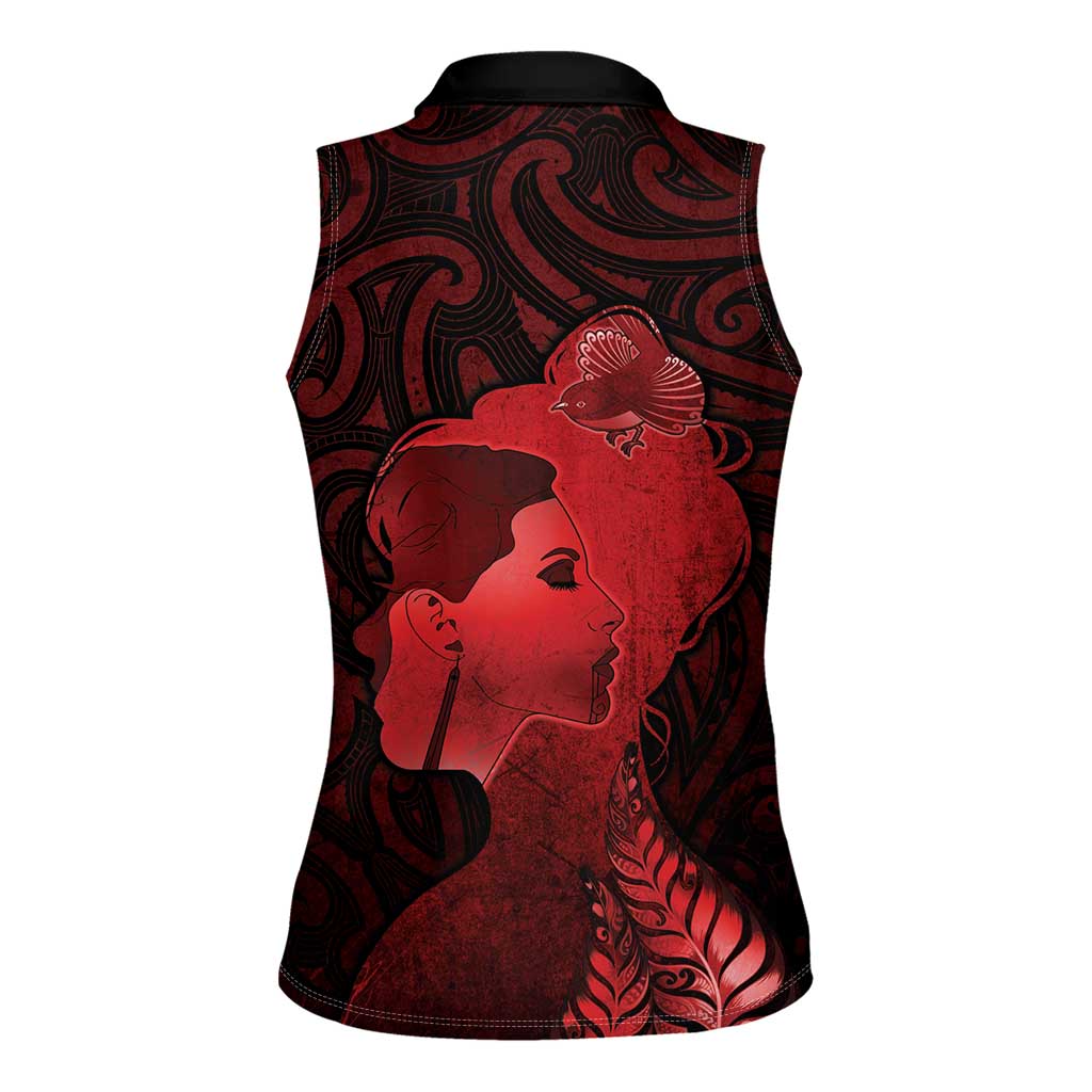 Aotearoa Mana Wahine Women Sleeveless Polo Shirt The Spiritual Power Of Women LT05 - Polynesian Pride