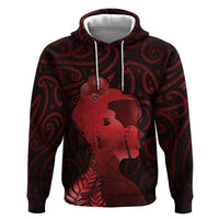 Aotearoa Mana Wahine Zip Hoodie The Spiritual Power Of Women LT05 Pullover Hoodie Red - Polynesian Pride