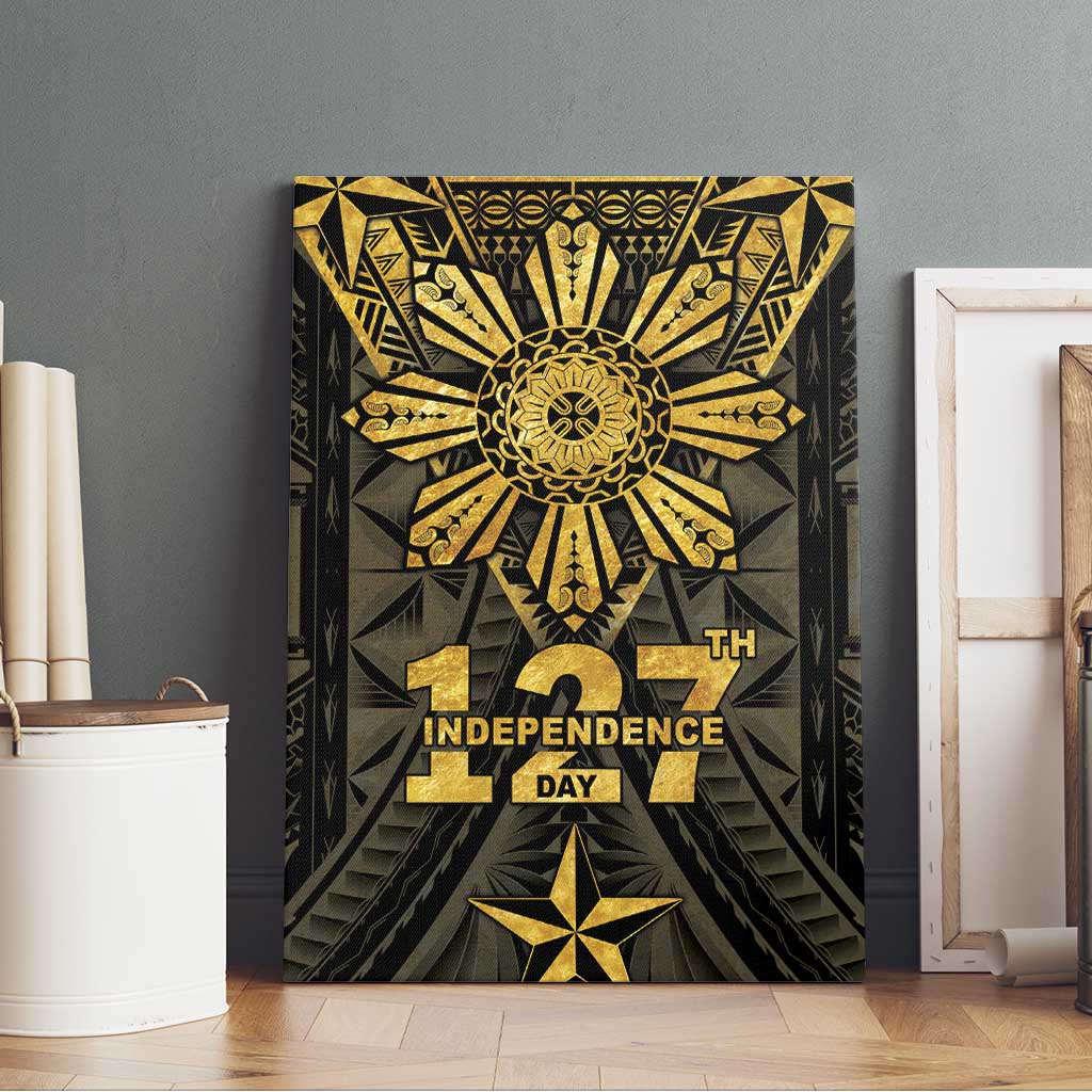 Philippines Independence Day Canvas Wall Art Filipinos Sun Star Tribal