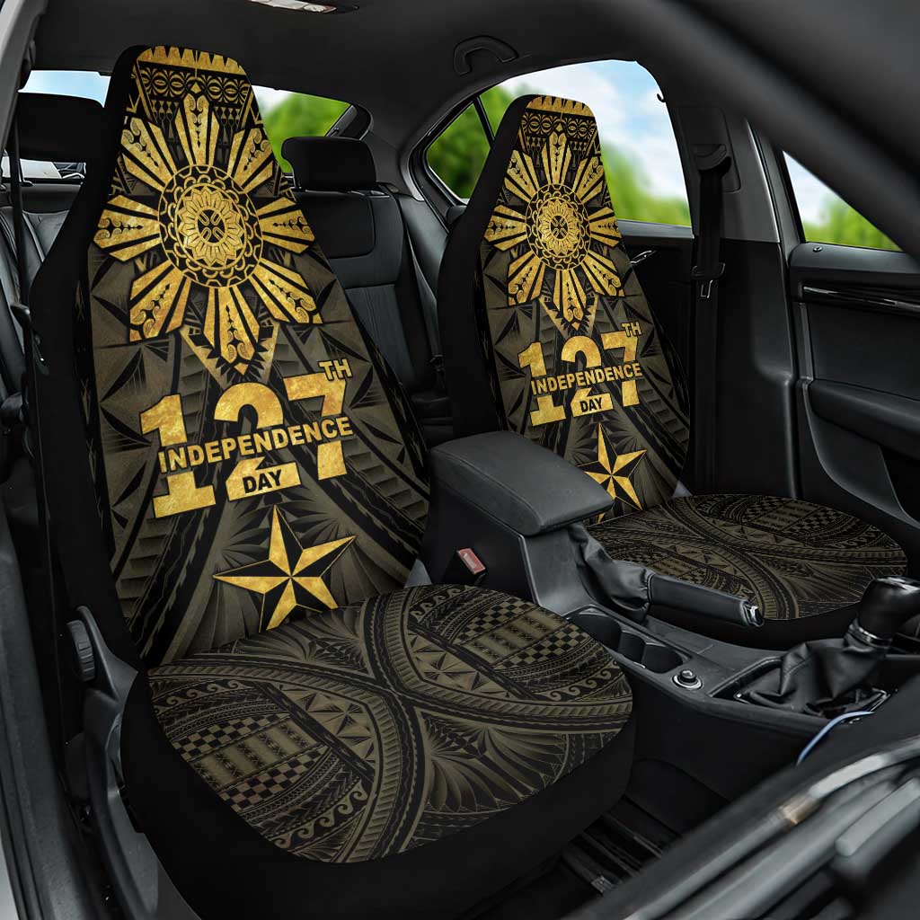 Philippines Independence Day Car Seat Cover Filipinos Sun Star Tribal