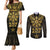Personalised Philippines Independence Day Couples Matching Mermaid Dress and Long Sleeve Button Shirt Filipinos Sun Star Tribal