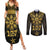 Personalised Philippines Independence Day Couples Matching Summer Maxi Dress and Long Sleeve Button Shirt Filipinos Sun Star Tribal
