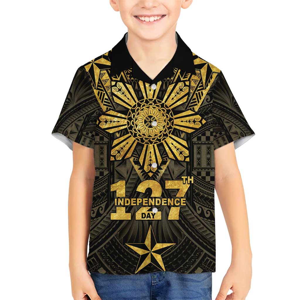 Personalised Philippines Independence Day Family Matching Puletasi and Hawaiian Shirt Filipinos Sun Star Tribal