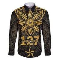 Personalised Philippines Independence Day Family Matching Short Sleeve Bodycon Dress and Hawaiian Shirt Filipinos Sun Star Tribal