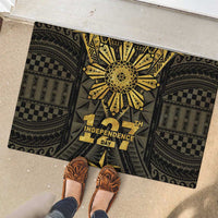 Philippines Independence Day Rubber Doormat Filipinos Sun Star Tribal