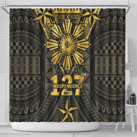 Philippines Independence Day Shower Curtain Filipinos Sun Star Tribal