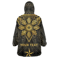 Personalised Philippines Independence Day Wearable Blanket Hoodie Filipinos Sun Star Tribal