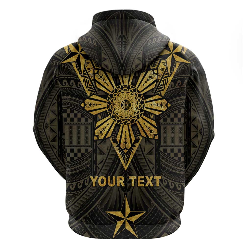 Personalised Philippines Independence Day Zip Hoodie Filipinos Sun Star Tribal