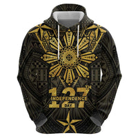 Personalised Philippines Independence Day Zip Hoodie Filipinos Sun Star Tribal