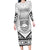 Personalised Kiribati Gospel Day Family Matching Long Sleeve Bodycon Dress and Hawaiian Shirt Coat Of Arms Polynesian Pattern