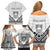 Personalised Kiribati Gospel Day Family Matching Off Shoulder Short Dress and Hawaiian Shirt Coat Of Arms Polynesian Pattern