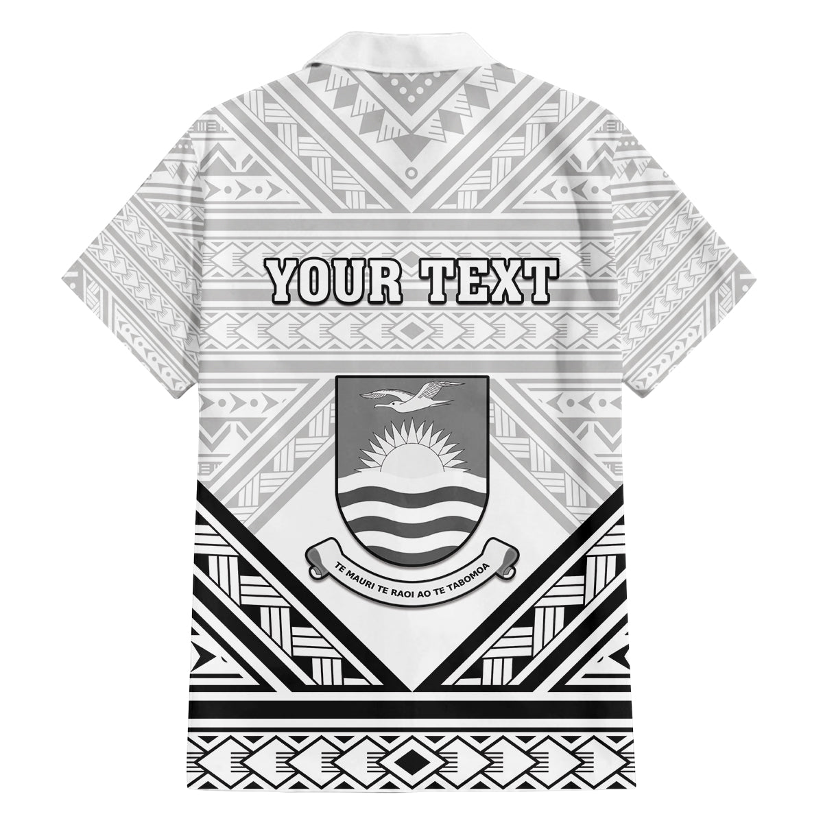 Personalised Kiribati Gospel Day Family Matching Summer Maxi Dress and Hawaiian Shirt Coat Of Arms Polynesian Pattern